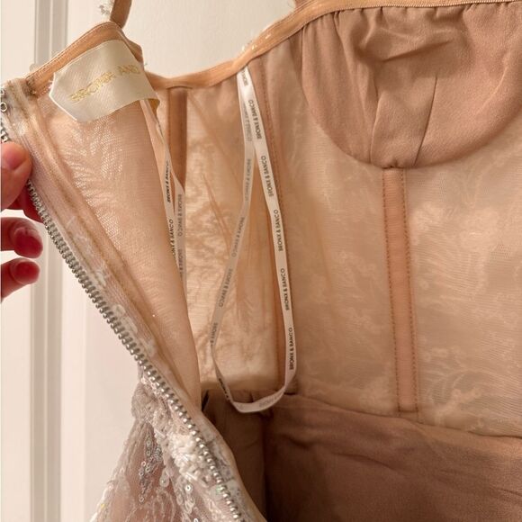 NWOT Bronx and Banco Midnight Bridal Sequin Mini Dress in White - Picture 13 of 15